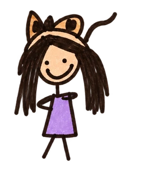 Mathilde, the girl in a purple dress