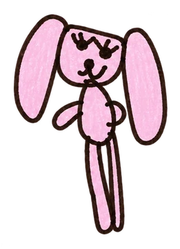 Momo, the pink rabbit