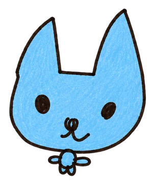 Pip, the blue cat